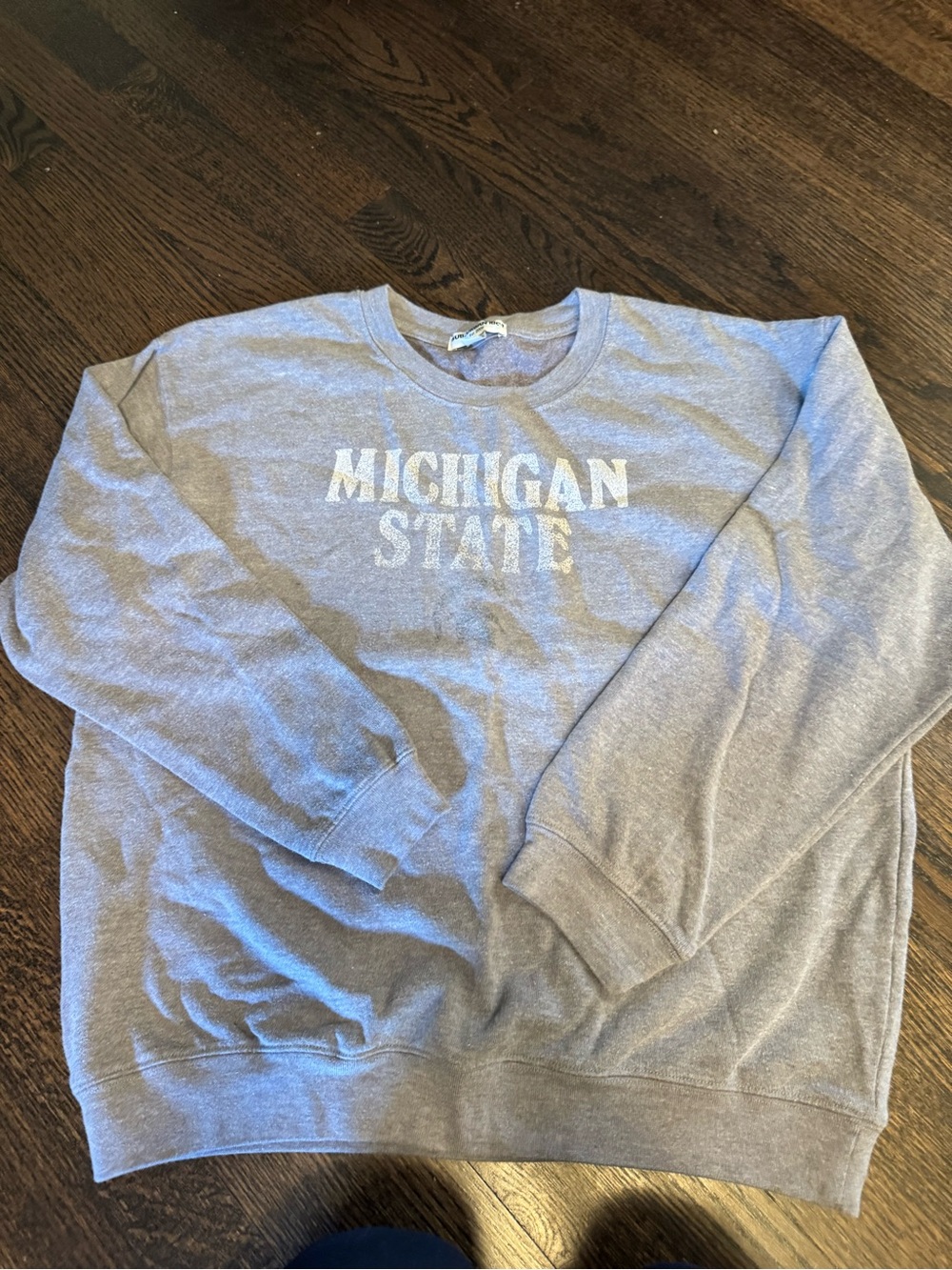 Sub_Urban Riot Light Gray Michigan State Crewneck Sweatshirt